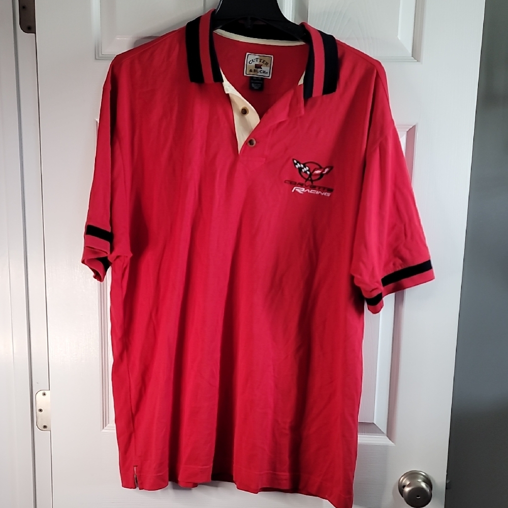 Red/Black Corvette Racing Men's Polo Shirt